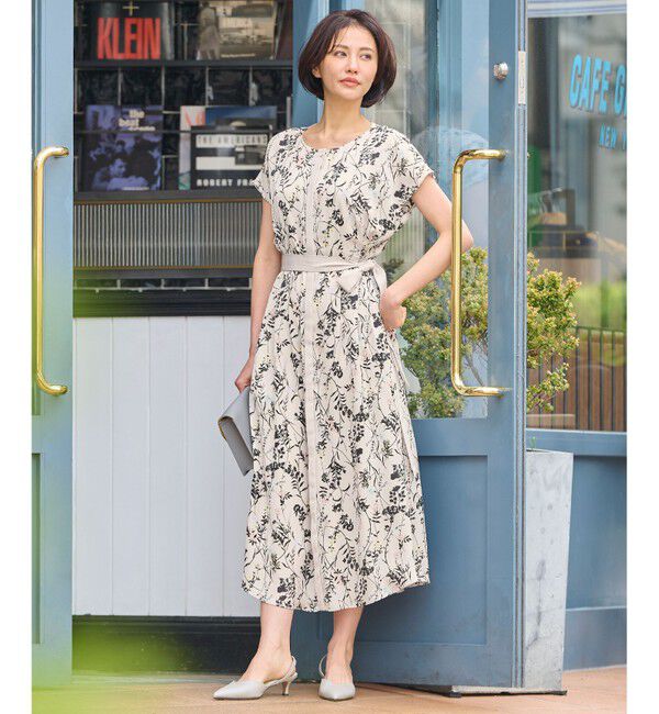 自由区「【ご好評につき追加生産・新色追加】ハーバルフロープリント ワンピース」|ドレス|