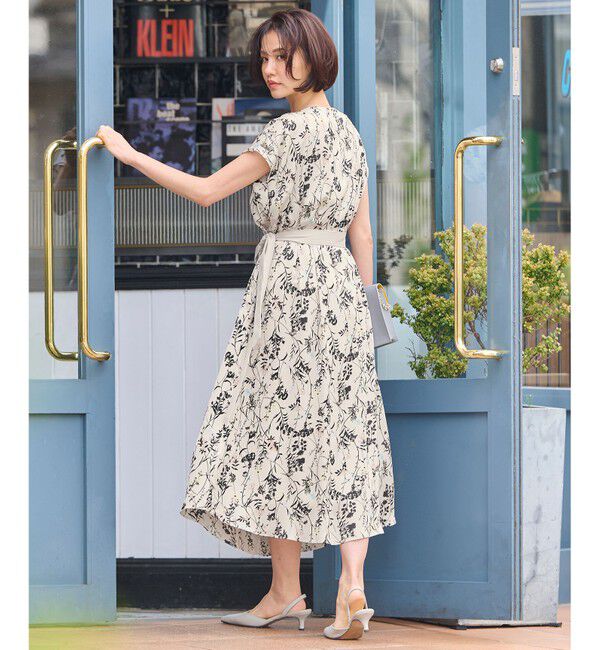 自由区「【ご好評につき追加生産・新色追加】ハーバルフロープリント ワンピース」|ドレス|