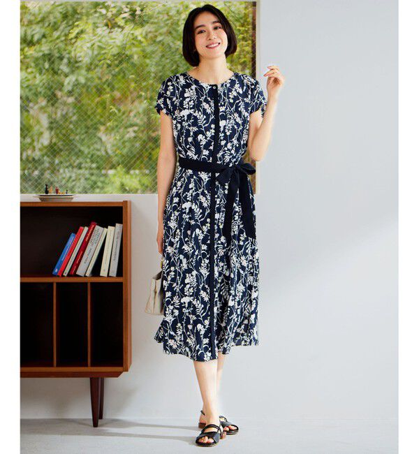 自由区「【ご好評につき追加生産・新色追加】ハーバルフロープリント ワンピース」|ドレス|