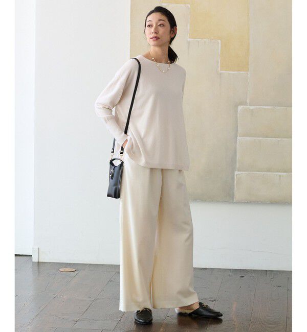 自由区「【洗える】ソフトウールハイゲージポンチョ風 ニット」|ニット・セーター|