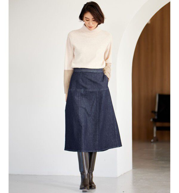 自由区「【洗える】ウスカルデニム スカート」|スカート|