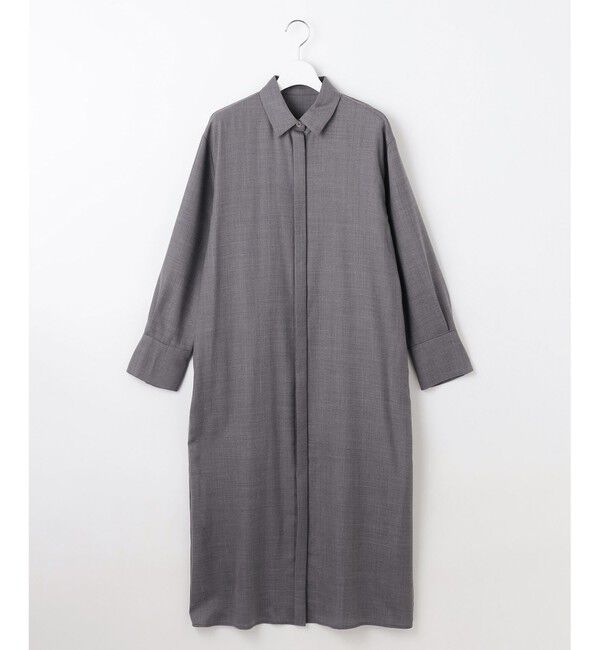自由区「【洗える】ライトビエラシャツ ワンピース」|ワンピース|
