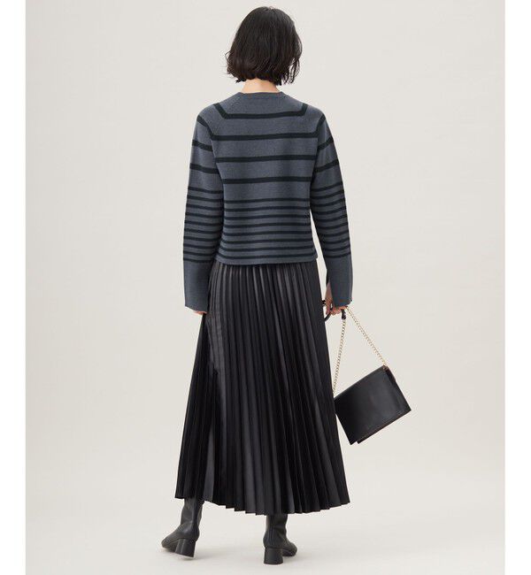 自由区「【スタイリストコラボ・洗える】ウールミラノボーダー ニット」|ニット・セーター|