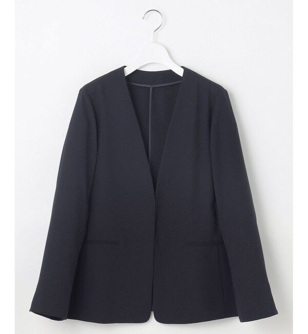 自由区「【セットアップ対応・接触冷感・UVケア・洗える】ライトストレッチノーカラー ジャケット」|ノーカラージャケット|