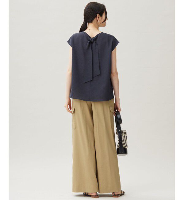 自由区「【洗える】ラスティックメッシュバックボウタイ ブラウス」|シャツ・ブラウス|