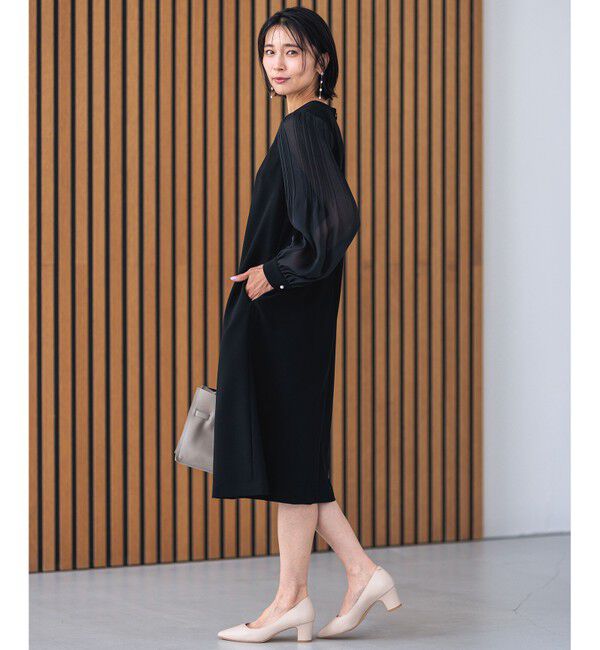 23区「【セットアップ対応】トリアセダブルジョーゼット シフォンスリーブ ワンピース」|ワンピース|