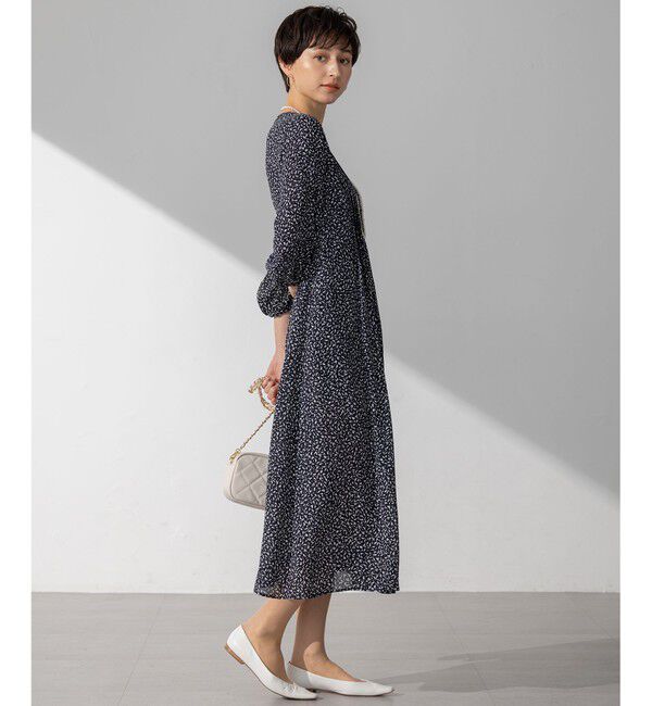 23区「【接触冷感/吸水速乾/洗える】ペインティングプリント ワンピース」|ワンピース|