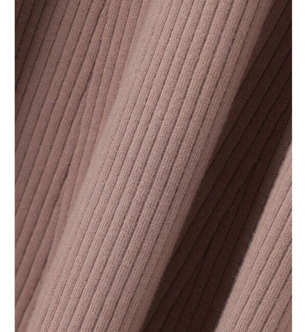 any SiS「【洗える】異素材コンビフレアニット ワンピース」|ドレス|