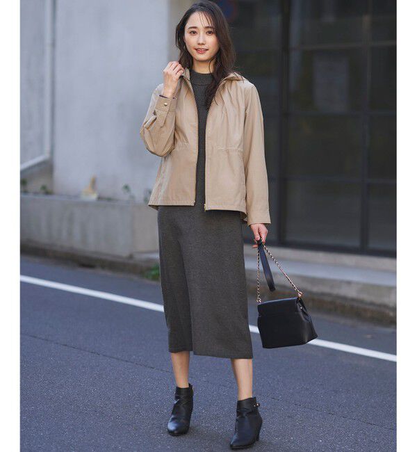 any SiS「【洗える】バスケット編み切替えニット ワンピース」|ワンピース|