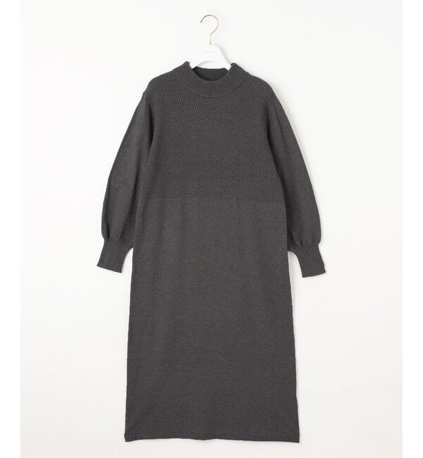 any SiS「【洗える】バスケット編み切替えニット ワンピース」|ワンピース|
