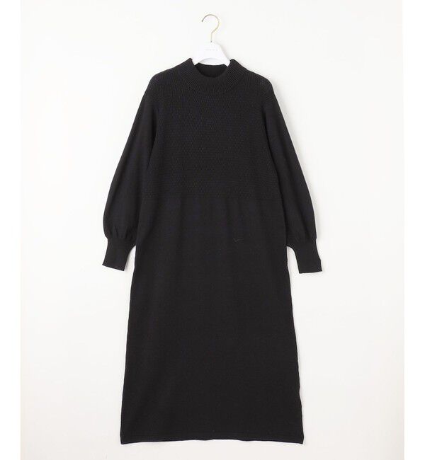 any SiS「【洗える】バスケット編み切替えニット ワンピース」|ワンピース|