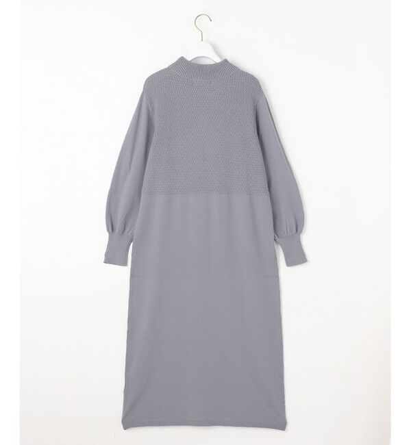 any SiS「【洗える】バスケット編み切替えニット ワンピース」|ワンピース|