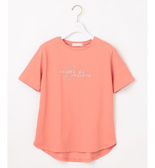 ANY SIS「【洗える】ベーシックロゴ刺繍 Tシャツ」|Tシャツ・カットソー|