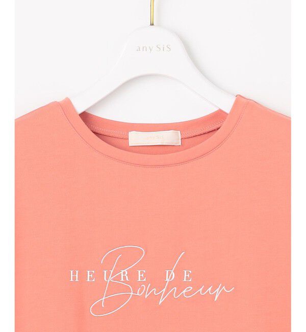 ANY SIS「【洗える】ベーシックロゴ刺繍 Tシャツ」|Tシャツ・カットソー|