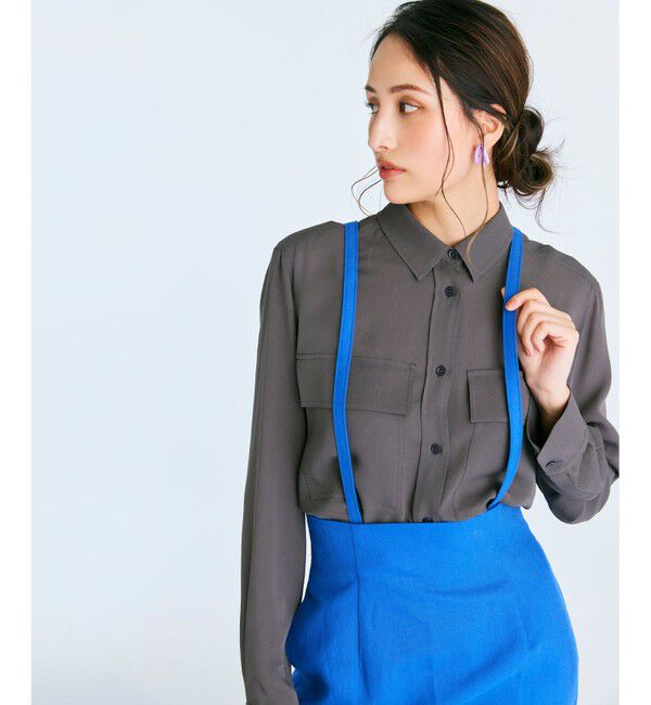 BEIGE,「OLGA / シャーリングブラウス」|シャツ・ブラウス|Slate