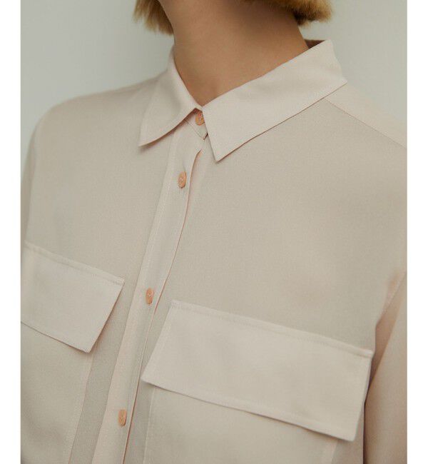 BEIGE,「OLGA / シャーリングブラウス」|シャツ・ブラウス|