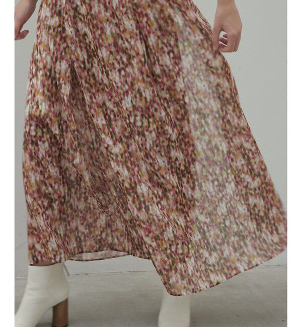 BEIGE,「【洗える】BORONIA / フラワーシフォンロングスカート」|スカート|