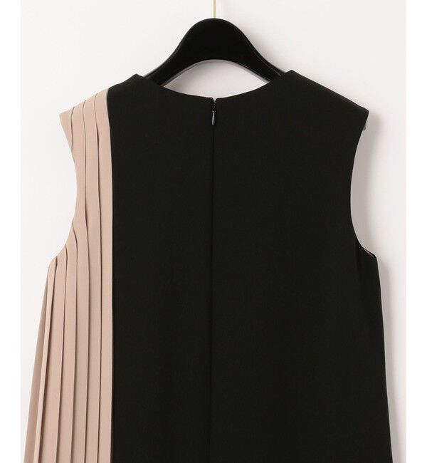  「カラーブロックプリーツワンピース」|ドレス|