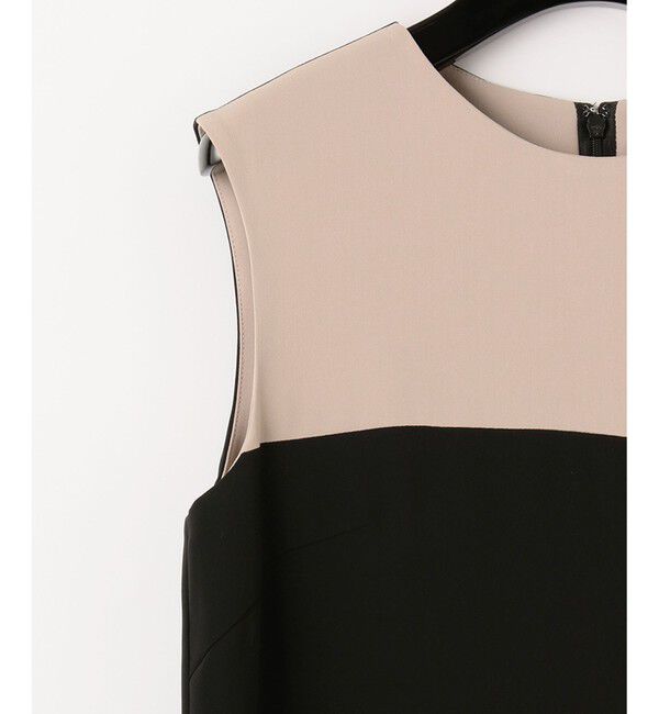  「カラーブロックプリーツワンピース」|ドレス|