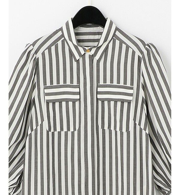  「サッカーボーダーシャツワンピース」|ドレス|