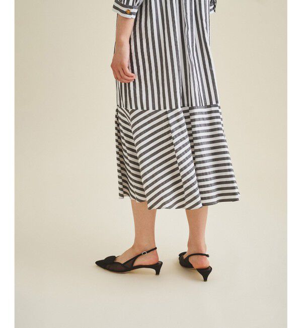  「サッカーボーダーシャツワンピース」|ドレス|