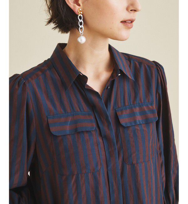  「サッカーボーダーシャツワンピース」|ドレス|