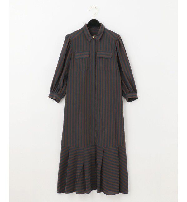  「サッカーボーダーシャツワンピース」|ドレス|