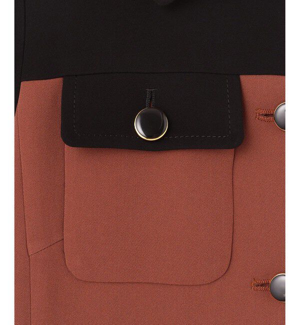 Grace Class「バイカラージャケットドレス」|ワンピース|