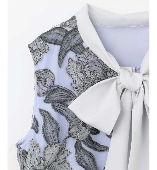 GRACE CONTINENTAL「フラワー刺繍ミディドレス」|ドレス|