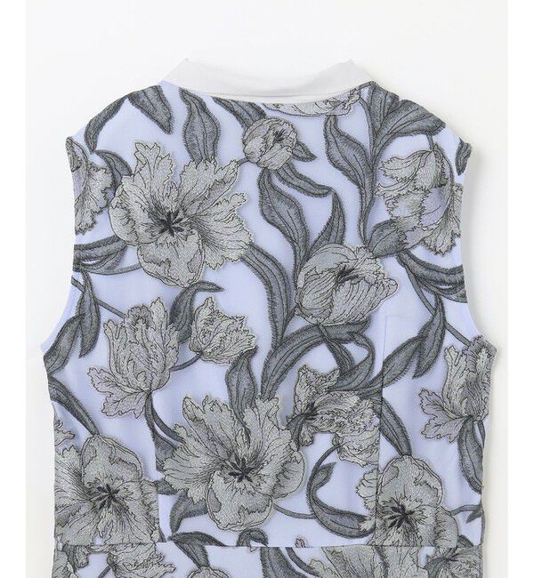 GRACE CONTINENTAL「フラワー刺繍ミディドレス」|ドレス|