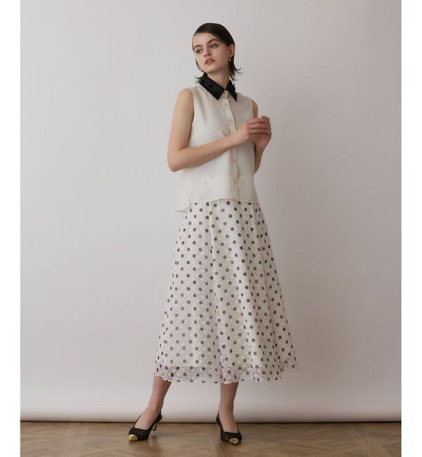 GRACE CONTINENTAL「シアーメッシュノースリーブ」|シャツ・ブラウス|