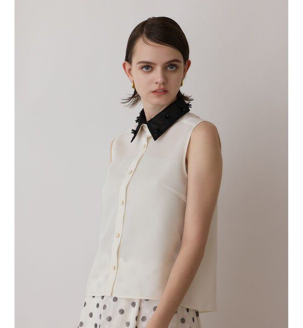 GRACE CONTINENTAL「シアーメッシュノースリーブ」|シャツ・ブラウス|