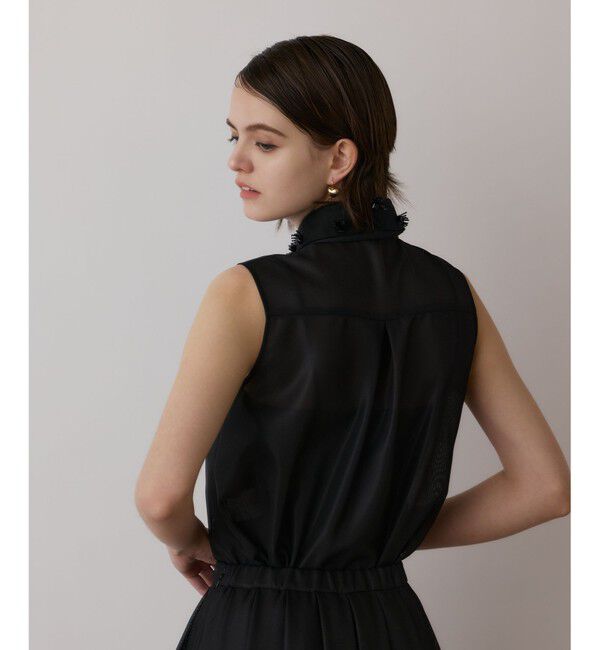 GRACE CONTINENTAL「シアーメッシュノースリーブ」|シャツ・ブラウス|