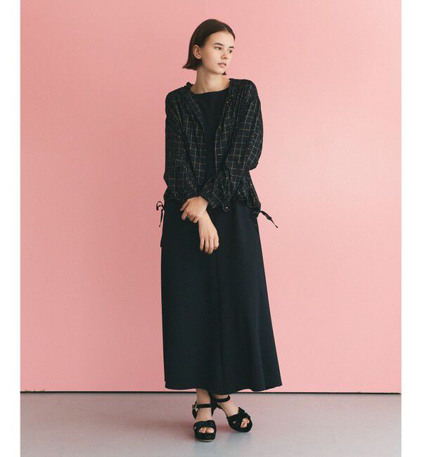 Grace Class「ラメチェックフーディー」|パーカー|ブラック