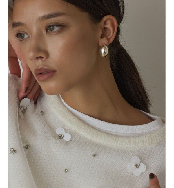 GRACE CONTINENTAL「チュール刺繍ニットトップ」|その他|