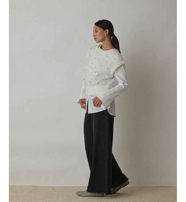 GRACE CONTINENTAL「チュール刺繍ニットトップ」|その他|