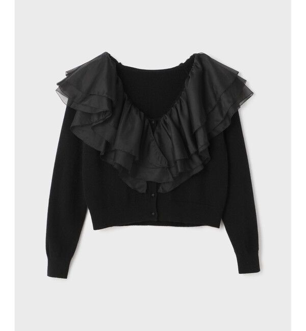 GRACE CONTINENTAL「フリルニットカーディガン」|カーディガン|