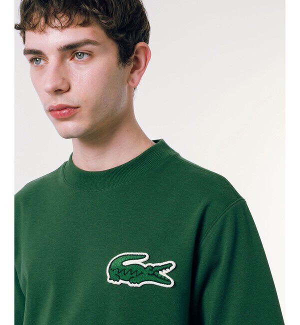 LACOSTE「オーバーサイズクロックエンブレムスウェットTシャツ トレーナー」|スウェット・ジャージ|