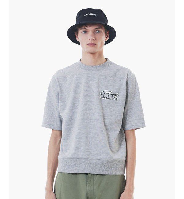 LACOSTE「オーバーサイズクロックエンブレムスウェットTシャツ トレーナー」|スウェット・ジャージ|グレー