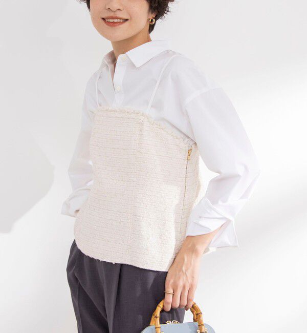 NOLLEY'S「BISHU JAPAN コットンフラッグツイードビスチェ」|シャツ・ブラウス|