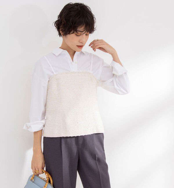 NOLLEY'S「BISHU JAPAN コットンフラッグツイードビスチェ」|シャツ・ブラウス|