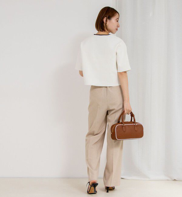 NOLLEY'S「《セットアップ対応》《手洗い可能》ミラノリブ半袖ジャケット」|ノーカラージャケット|