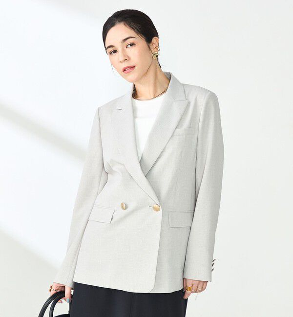 NOLLEY'S sophi「《セットアップ対応》ウォッシャブルライトドライシャンブレージャケット」|テーラードジャケット|