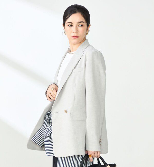 NOLLEY'S sophi「《セットアップ対応》ウォッシャブルライトドライシャンブレージャケット」|テーラードジャケット|