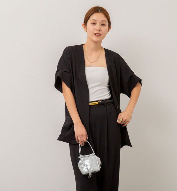 NOLLEY'S「《セットアップ対応》ウォッシャブルツイルフレンチジャケット」|ノーカラージャケット|