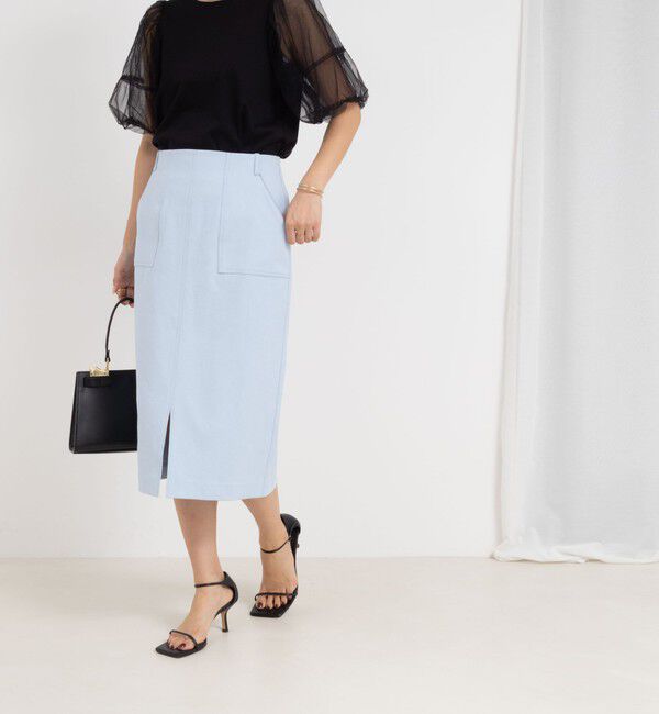 NOLLEY'S「ウォッシャブル高機能ドライオックスポケ付きタイトスカート」|タイト|