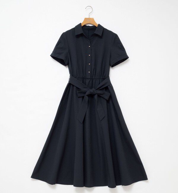 NOLLEY'S sophi「ウォッシャブルサッカーシャツワンピース」|ワンピース|