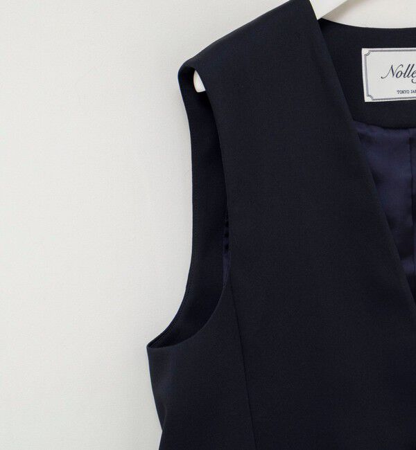 NOLLEY'S「《セットアップ対応》ウォッシャブルジョーゼットフリル付きマルチWAYジレ」|ベスト・ジレ|