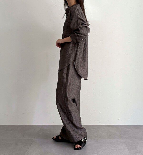 fredy emue「《セットアップ対応》Shiny creapバンドカラーシャツ」|シャツ・ブラウス|