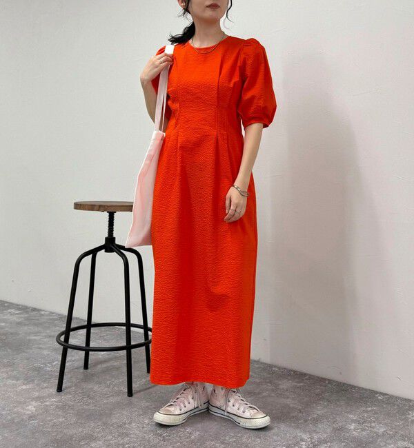 fredy emue「コットンリップルウエストシェイプワンピース」|ワンピース|